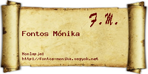 Fontos Mónika névjegykártya