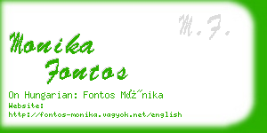 monika fontos business card